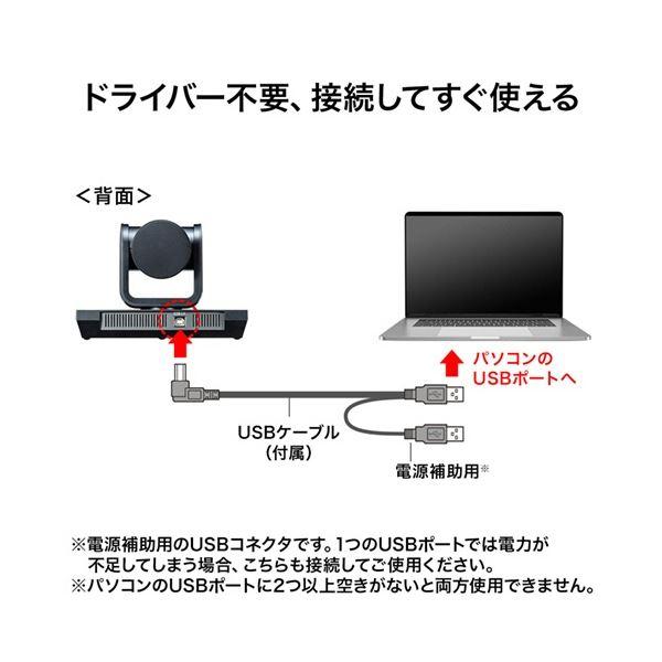 サンワサプライ 3倍ズーム搭載会議用カメラ CMS-V50BK 1台_4