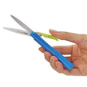 (まとめ) プラス フィットカットカーブ 携帯はさみツイッギー 刃渡り42mm ブラック SC-130P 1本 〔×10セット〕_2