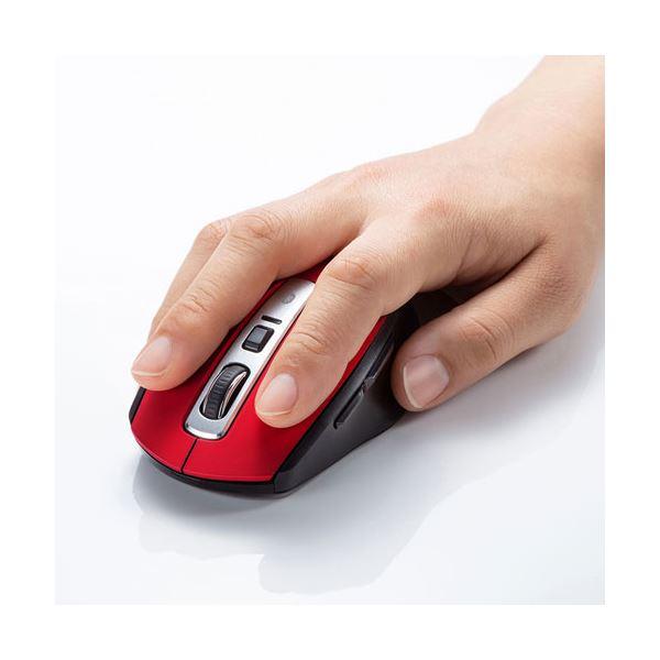 〔5個セット〕 サンワサプライ Bluetooth 5.0 ブルーLEDマウス レッド MA-BTBL162RX5_1