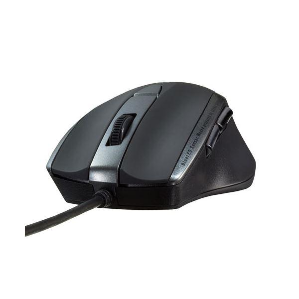 〔5個セット〕 サンワサプライ 静音有線ブルーLEDマウス(5ボタン) ブラック MA-BL168BKX5