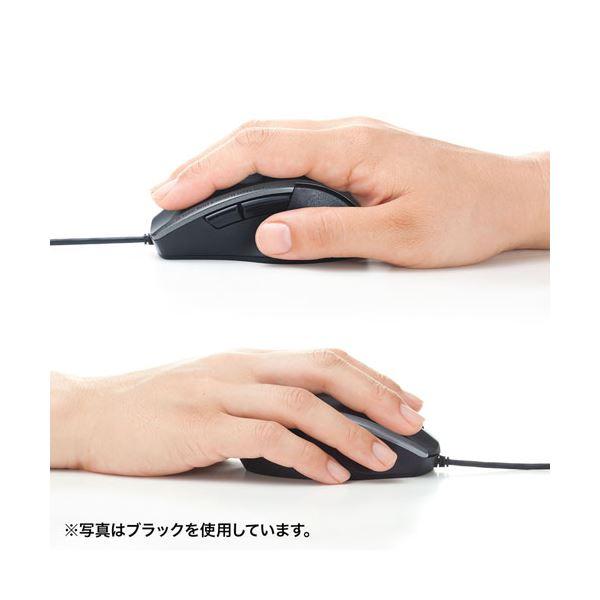 〔5個セット〕 サンワサプライ 静音有線ブルーLEDマウス(5ボタン) レッド MA-BL168RX5