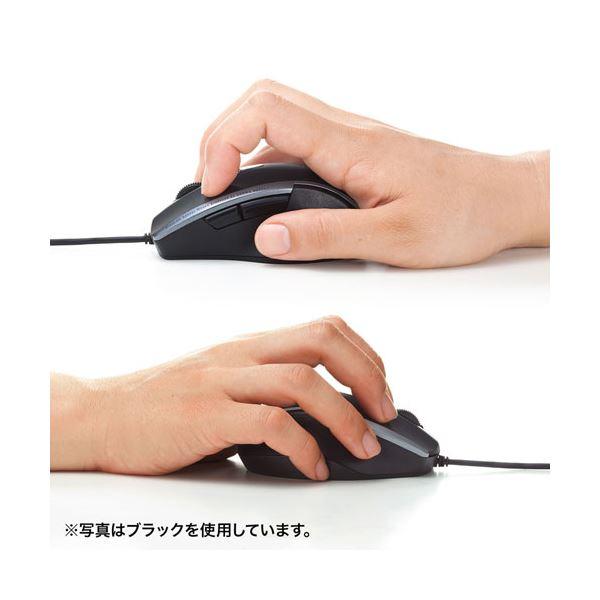 〔5個セット〕 サンワサプライ 静音有線ブルーLEDマウス(5ボタン) レッド MA-BL168RX5