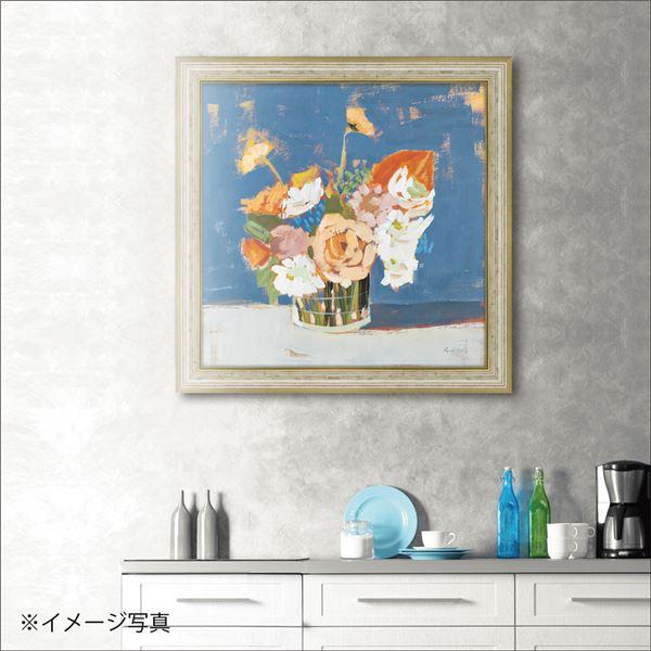 ユーパワー パメラ・マンガー Gel加工アートフレーム 「ピーチ アンド ホワイト ブーケ」の画像