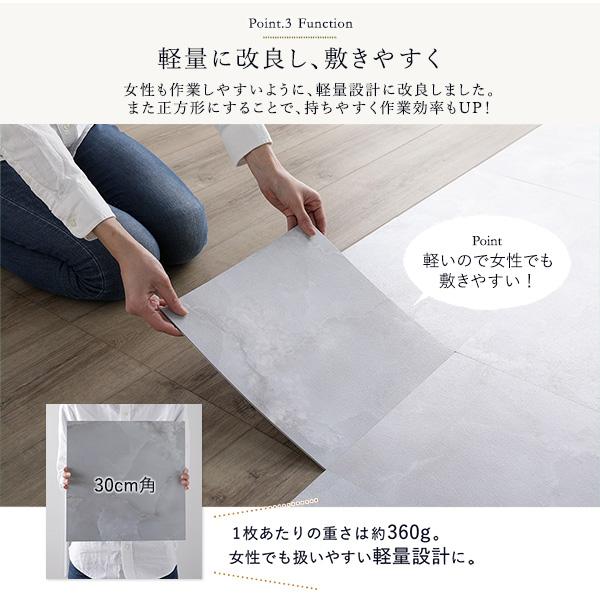 120枚入〕 フロアタイル 床材 約30.5×30.5×0.3cm 6畳分 アッシュグレー