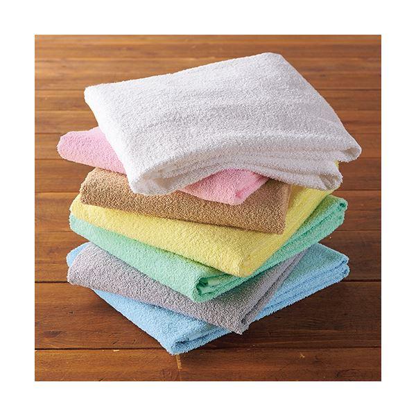 （まとめ） TANOSEE バスタオル ライトグレー1パック（3枚） 〔×5セット〕の画像