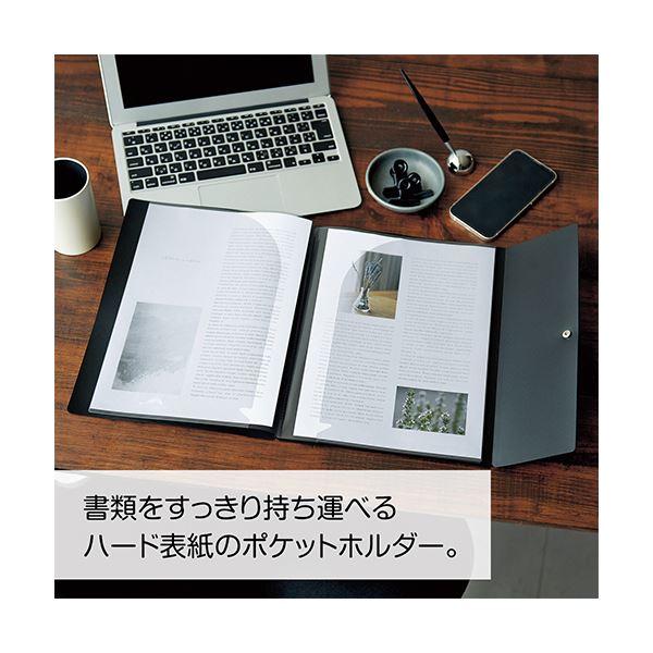 （まとめ） リヒトラブ Noir×noirポケットホルダー A4タテ 10ポケット F-5907 1冊 〔×10セット〕の画像