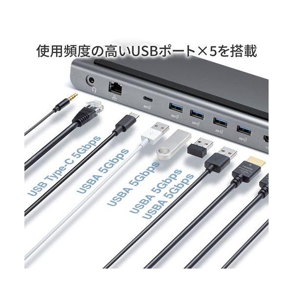 サンワサプライ USB Type-Cドッキングステーション（4K対応・HDMI×2画面出力） USB-CVDK14｜supplement-k｜03