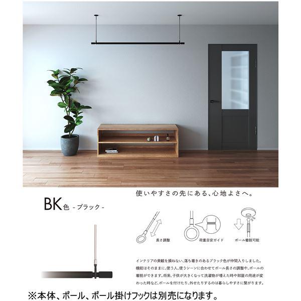ホスクリーン 室内用物干竿 QL-15-BK ブラックの画像