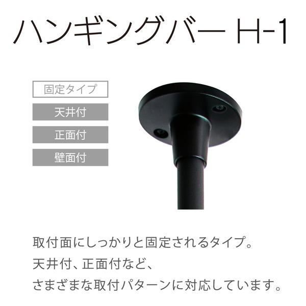 30017003 ハンギングバー H1 天井付 Cタイプセット ブラック 約W1400mm×H450mmの画像