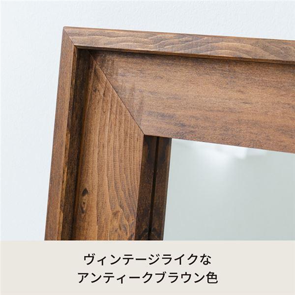 L型フレームウォールミラー(730×1030粍)(アンティーク赤銅色) 生まれながら木 北欧風 日本製 鏡 姿見 御膳上等感 用だんす 五体 木製 飾りつけ 今めかしい 木枠 入り口・入口 手あそび...