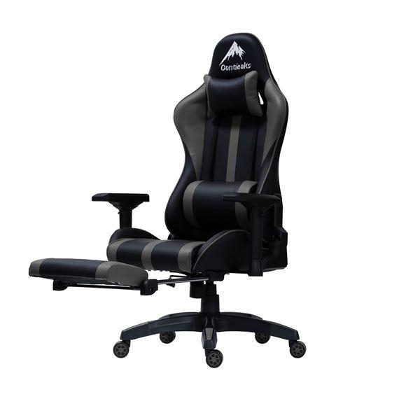 ルセル V3 オットマン付 チェア グレー GY 組立式〔代引不可〕_2