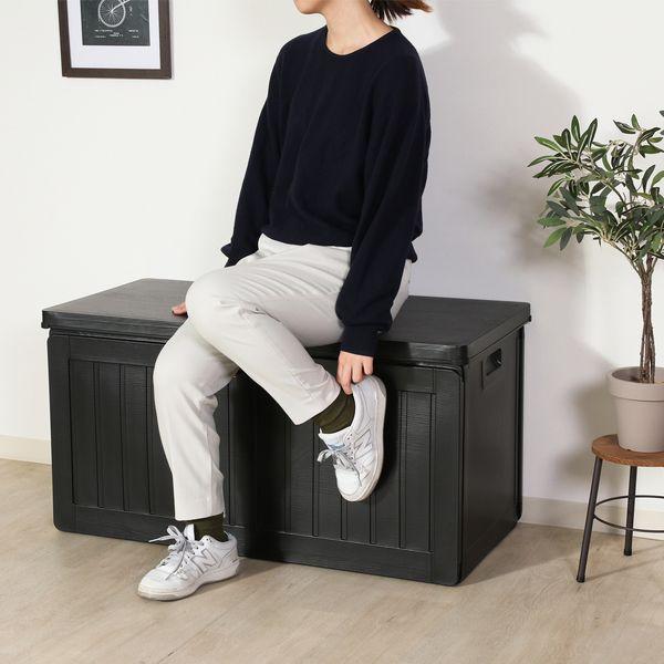 収納BOXベンチ BK 190L 組立品〔代引不可〕_4