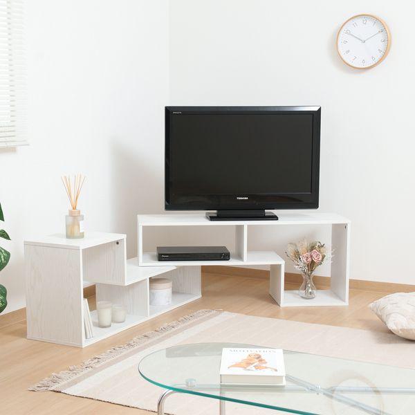 L字型伸縮TVボード オークホワイト 組立品_2