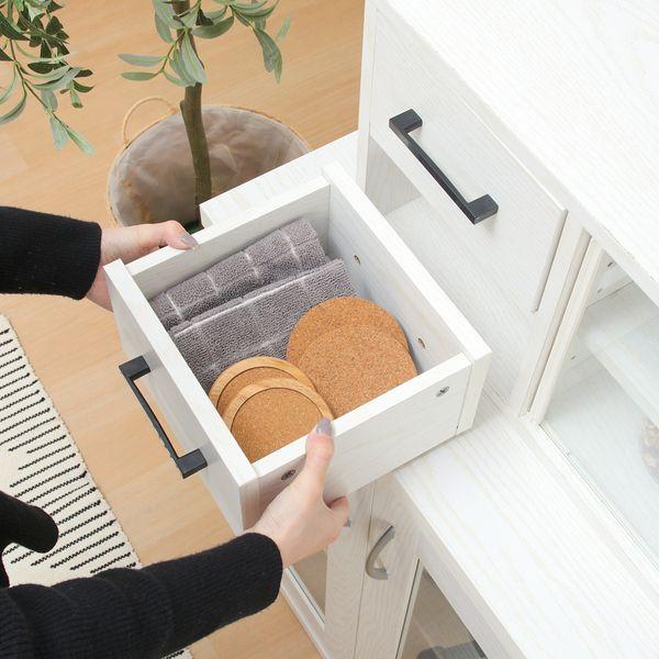 カウンター上収納ラック 約80cm幅 オークホワイト 組立品 : Mono