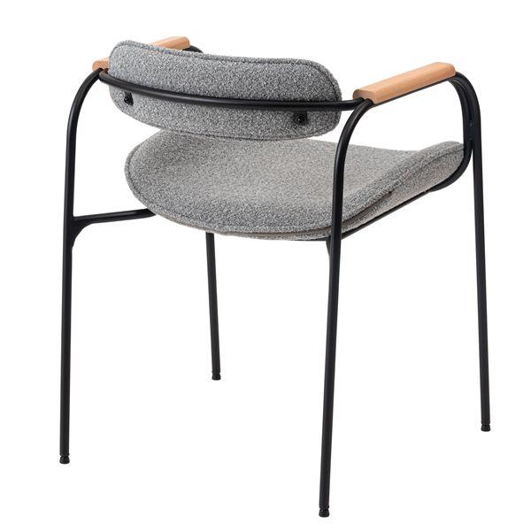 アームチェア 約W56.5×D56×H71×SH47cm ライトグレー 組立式 : Mono