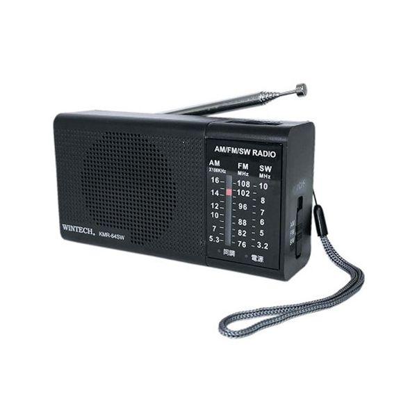 WINTECH AM/FM/SWポータブルラジオ 横型 短波放送受信対応のシンプル