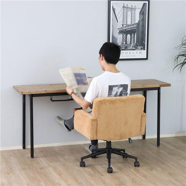 UP384 ウォルクデスクチェア BR ブラウン 組立品_4