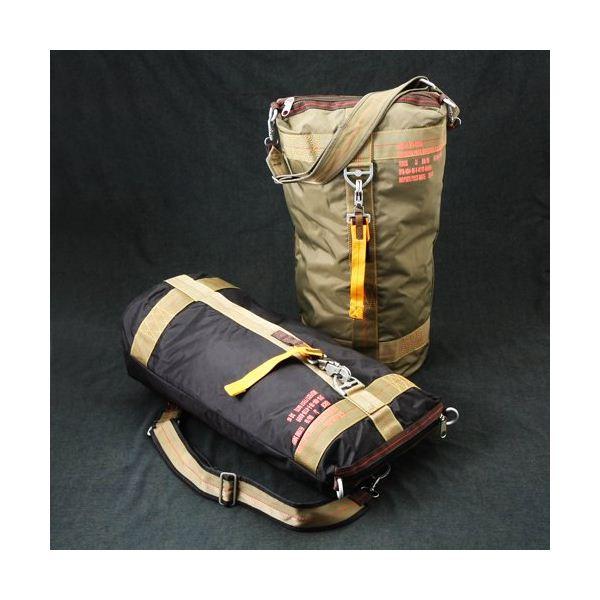 パラシュート ダッフルバッグ カバン ブラック 軽量 丈夫 ナイロン