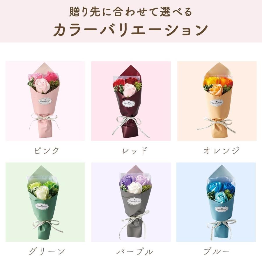 ソープフラワー 花束 ミニブーケ 3輪 フラワーギフト 先生 花ギフト プチギフト 誕生日プレゼント 結婚祝い 退職祝い 退院祝い クリスマスプレゼント HANAYUKI|supplement-k|02