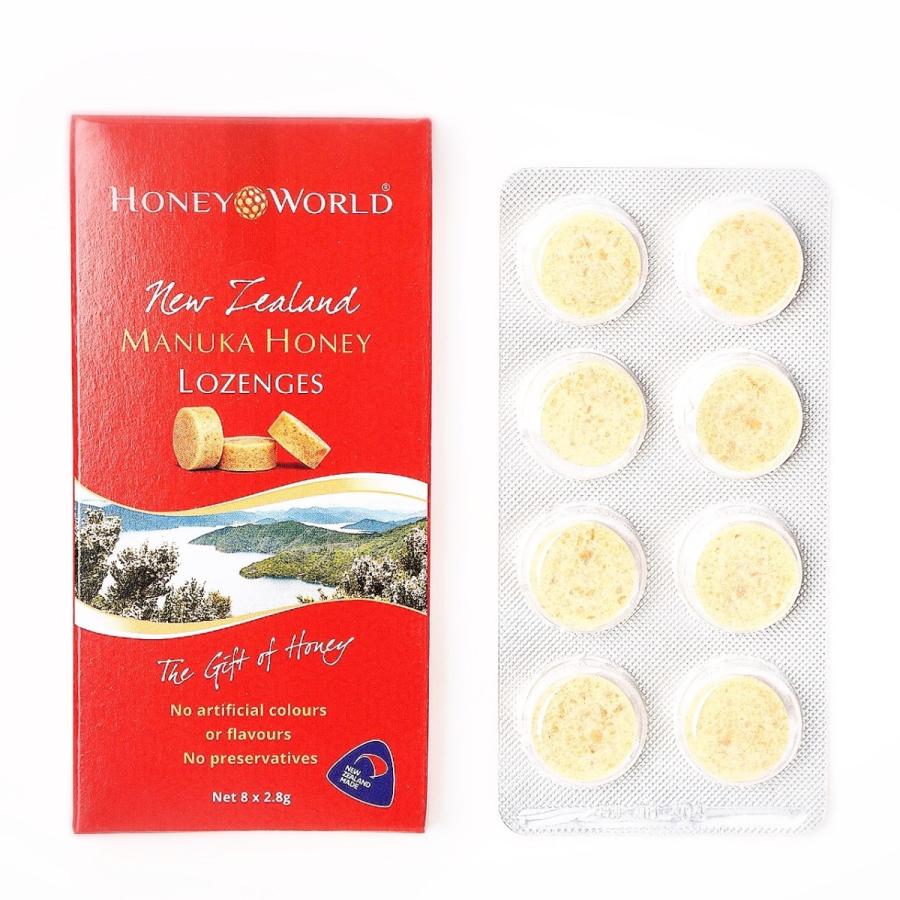 マヌカハニー キャンディ ロゼンジ プレーン味 8粒 Honey World ニュージーランド産 天然はちみつ 風邪予防