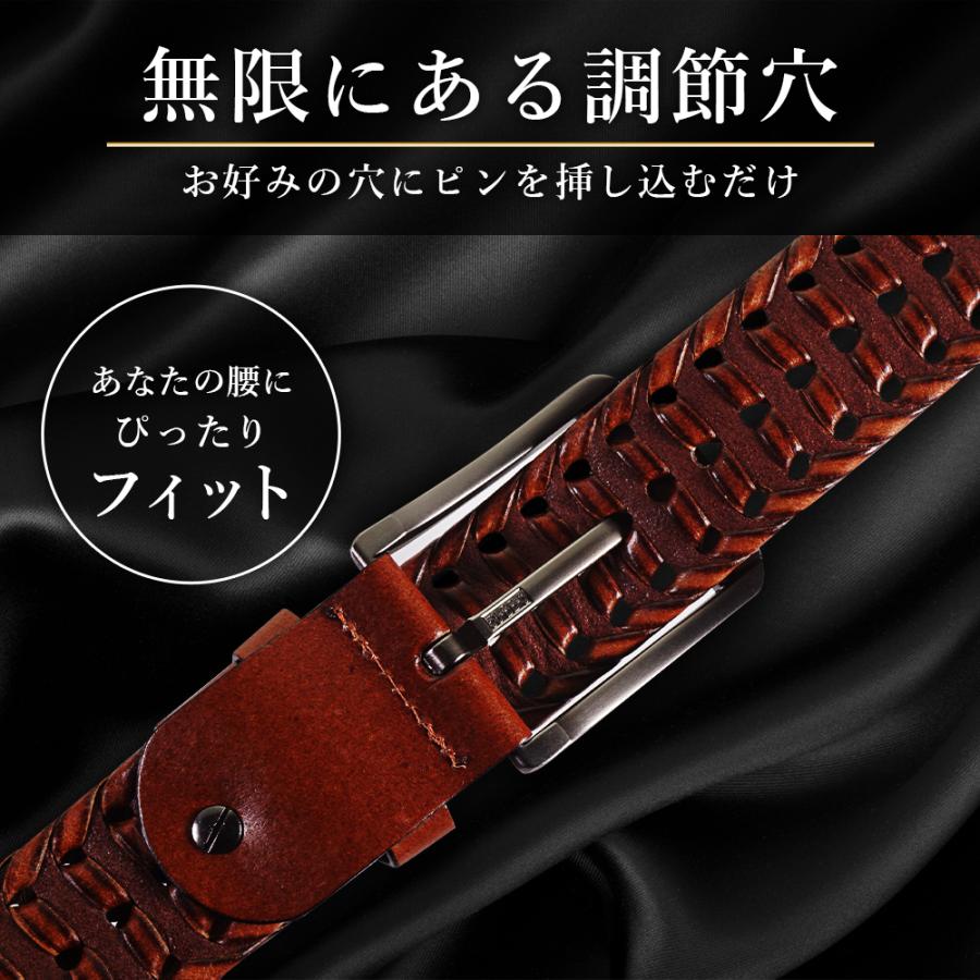 ヤフー1位／＼ドイツレザー／ ベルト メンズ メッシュ 本革 メッシュ