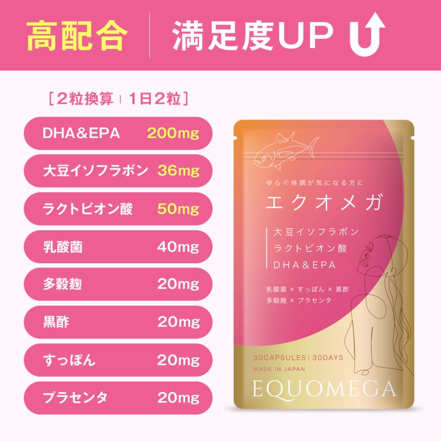 ヤフー1位／ エクオメガ エクオール 生成 大豆イソフラボン アグリコン