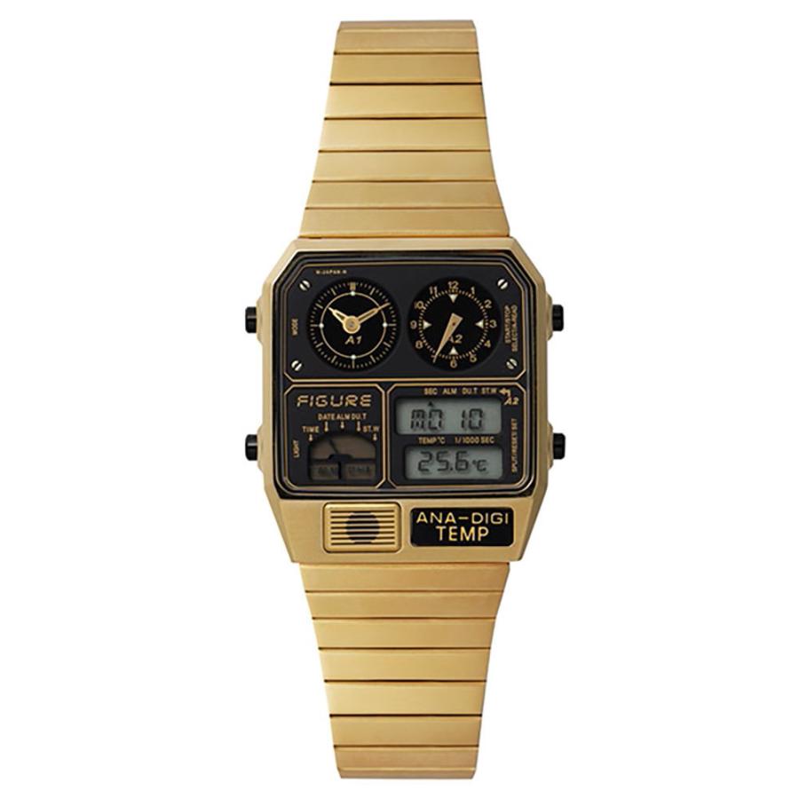 アナデジテンプ シチズン 腕時計 FIGURE CITIZEN メンズ ブラック×ゴールド ショップ別注 復刻モデル  :anadigi-black-gold:サプリストア - 通販 - Yahoo!ショッピング
