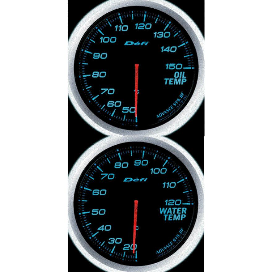 Defi ADVANCE ブルー BF 水温計＆油温計（60φ）& アドバンス  