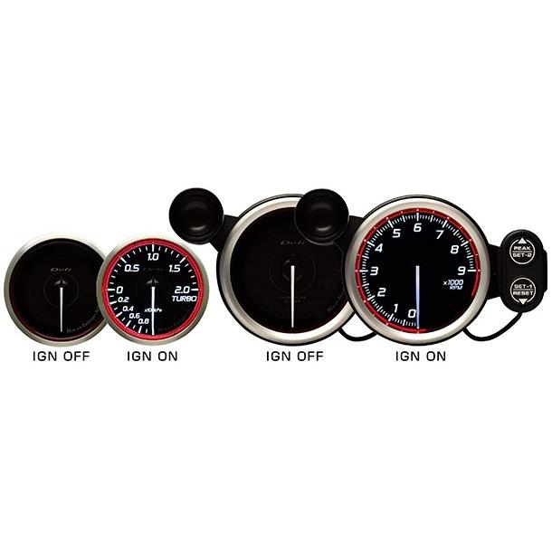 Defi　Racer Gauge デフィ レーサーゲージ　N2 52Φ　（レッド）　圧力計　 DF16203　（油圧計 もしくは 燃圧計）｜supreme｜04