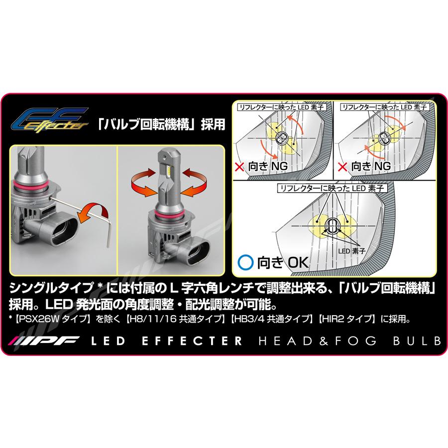 IPF IPF E104HFB LEDフォグランプバルブ H8/H11/H16 2600K イエロー