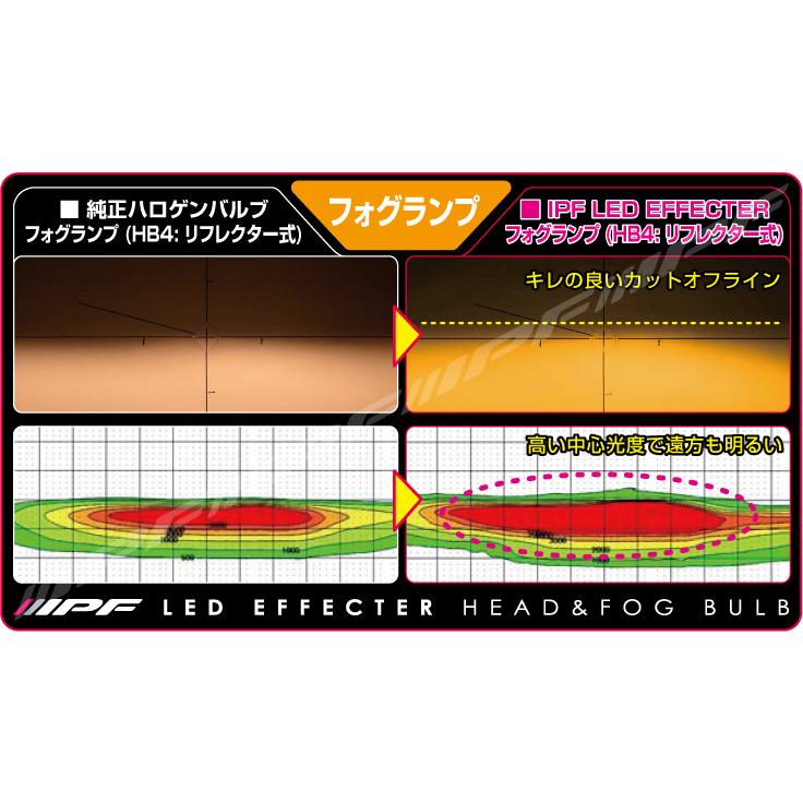 IPF LED エフェクター ヘッド＆フォグ バルブ HB3/4 12V車 LED