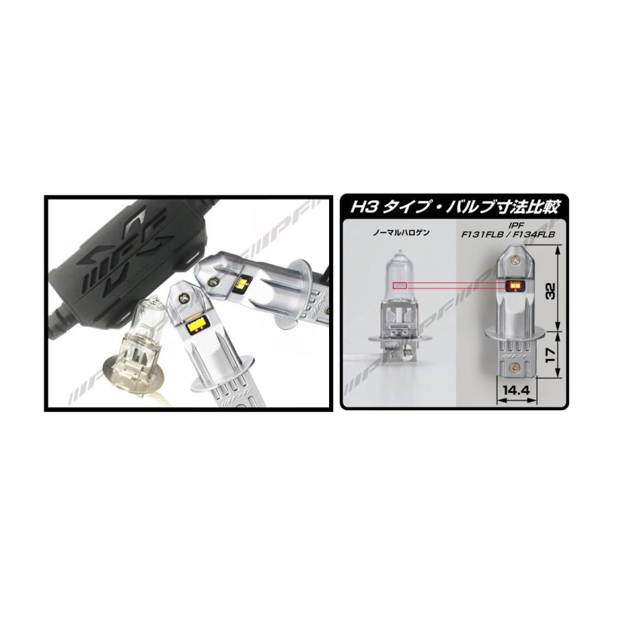 IPF IPF,LED/フォグライト,6500K,H3/H3c,F131FLB,1500ルーメン,車検