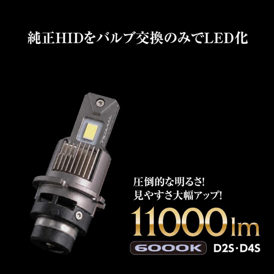 ヴァレンティ（VALENTI） LEDヘッドライト D2S D2R 11000lm 6000K 純正