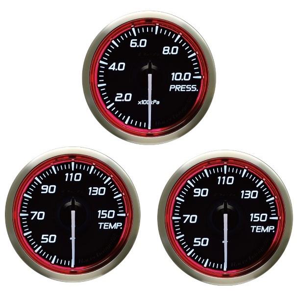 保証 スプリームDefi デフィ Racer Gauge N2 52Φ レッド 温度計×２SET