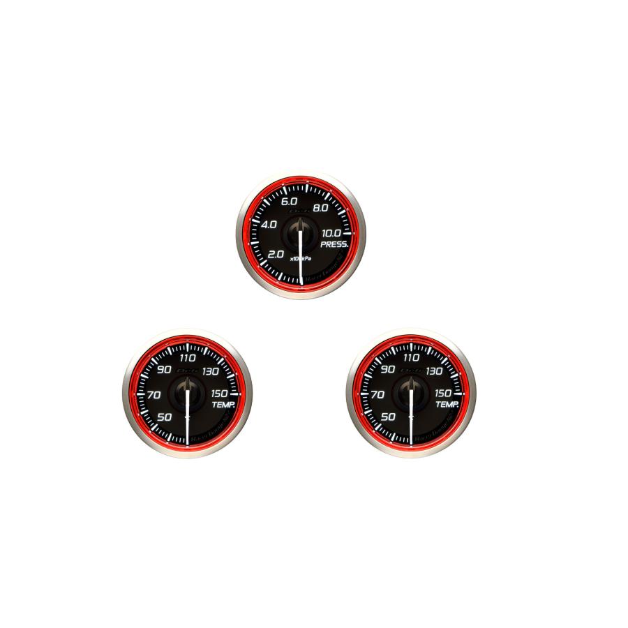 Defi Racer Gauge N2プラス 52Φ（レッド） 温度計×2（油温計又は水温  