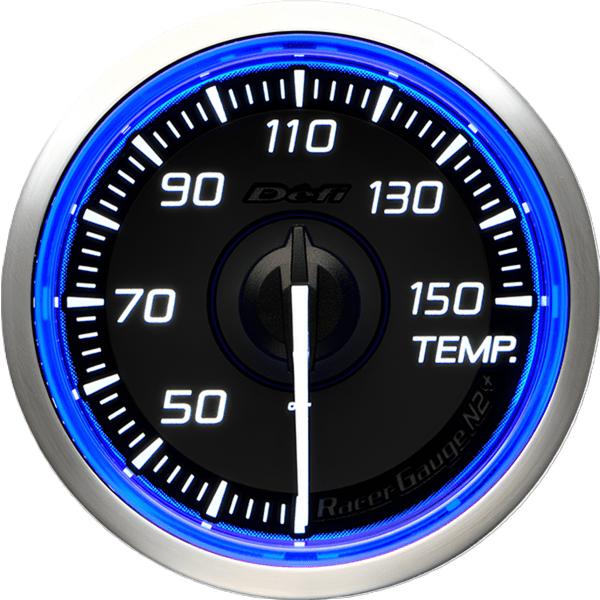 Defi（デフィ） 在庫有り Racer Gauge N2 プラス 52Φ（ブルー） ターボ