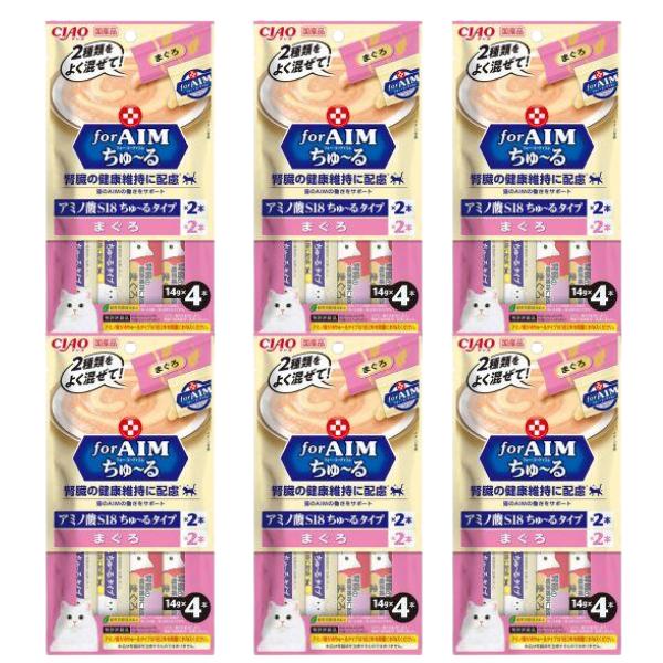CIAO（いなばペットフード） いなば CIAOforAIM ちゅ〜る 腎臓の健康に配慮 まぐろ 14g×4本入り×6袋セット : スラ ...