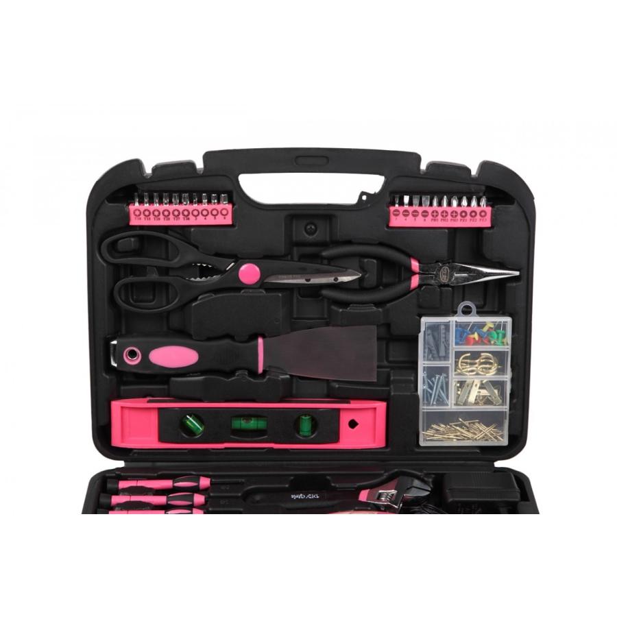 DIY Girls 超カワ 電動ドライバー付工具 35pcsセット 初心者にピッタリ