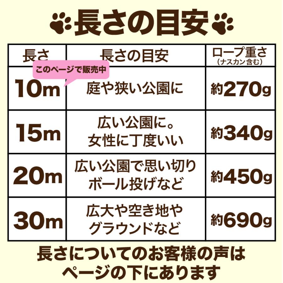 【大好評３万本突破】ロングリード 20m まとめやすい 丸ロープ カラフル 丈夫 外れにくい ナスカン 絡まない 大型犬 中型犬｜suraido｜10