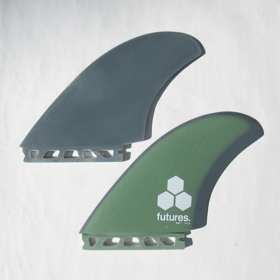 フューチャーフィン BMT TWIN KEEL FIN [GRN／GRY] 2枚セット チャネルアイランド Britt Merrick  ブリットメリック / ツインフィン用 / Futures Fin