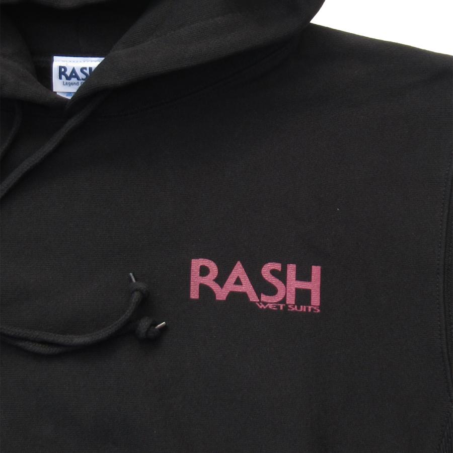 RASH WETSUITS ラッシュ 羽バックプルオーバーパーカー ブラック L 2025 RASH ラッシュ 羽バック プルオーバー パーカー メンズ