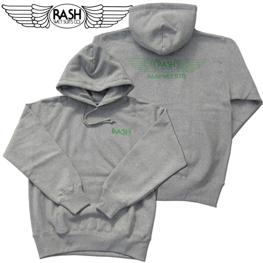 RASH WETSUITS 2024 羽バックフルジップパーカー Hグレー XL RASH
