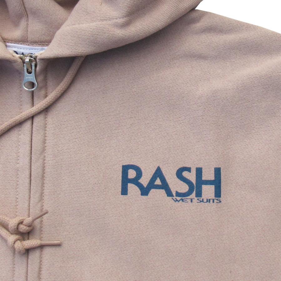 RASH ラッシュ 2024羽バックフルジップパーカー（12oz）スモーキー