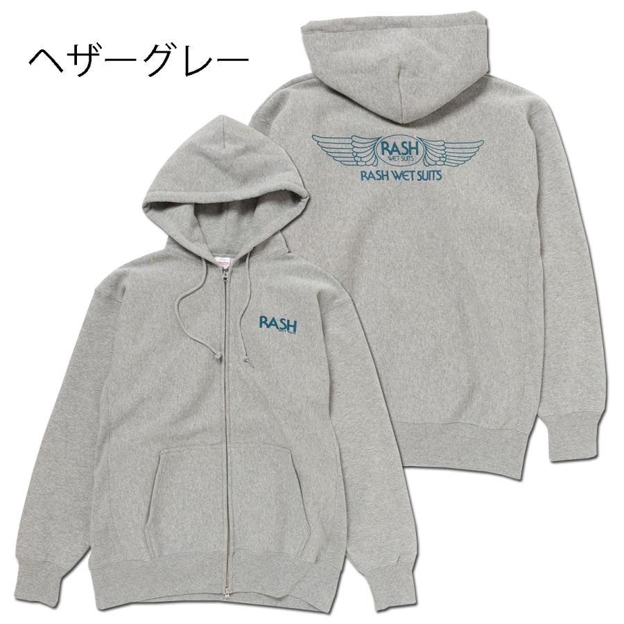 RASH ラッシュ 2026羽バックフルジップパーカー（12oz） / ラッシュ