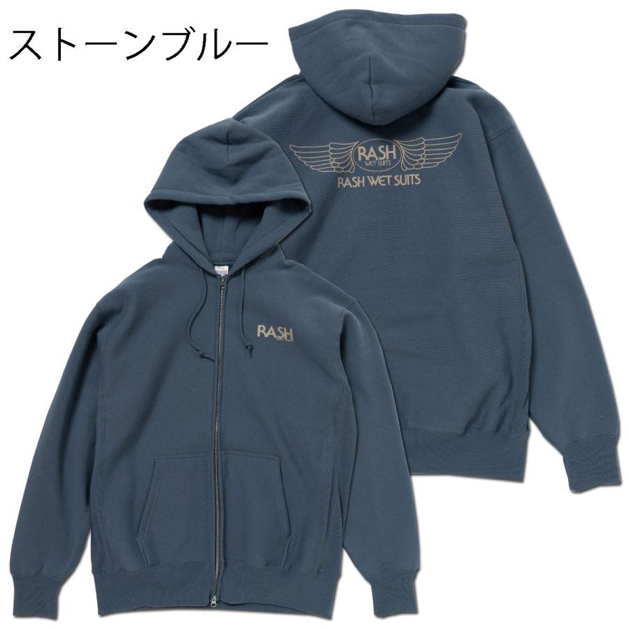 RASH ラッシュ 2026羽バックフルジップパーカー（12oz） / ラッシュ