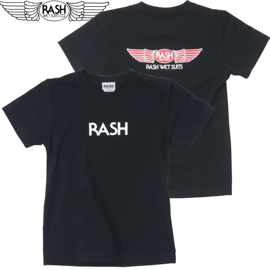 RASH ラッシュ 2022キッズ羽バックTシャツ ブラック ラッシュ