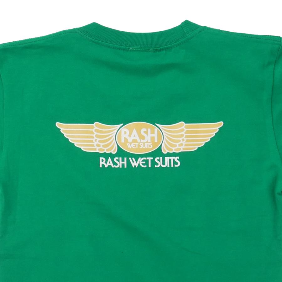 RASH ラッシュ 2022キッズ羽バックTシャツ グリーン ラッシュ
