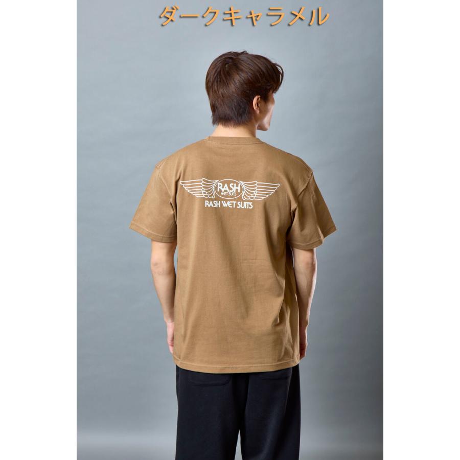 RASH ラッシュ 2025ヘビーウェイト羽バックTEE 7.1oz （ピンライン羽
