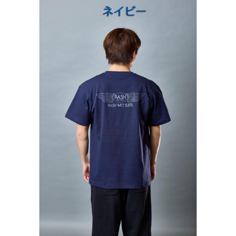 RASH ラッシュ 2025ヘビーウェイト羽バックTEE 7.1oz （ピンライン羽