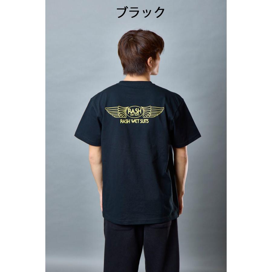 RASH ラッシュ 2025ヘビーウェイト羽バックTEE 7.1oz （ピンライン羽